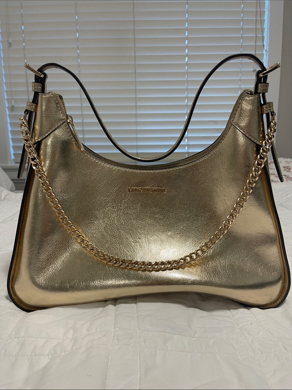 Michael Kors Metallic Gold Chain Shoulder Bag